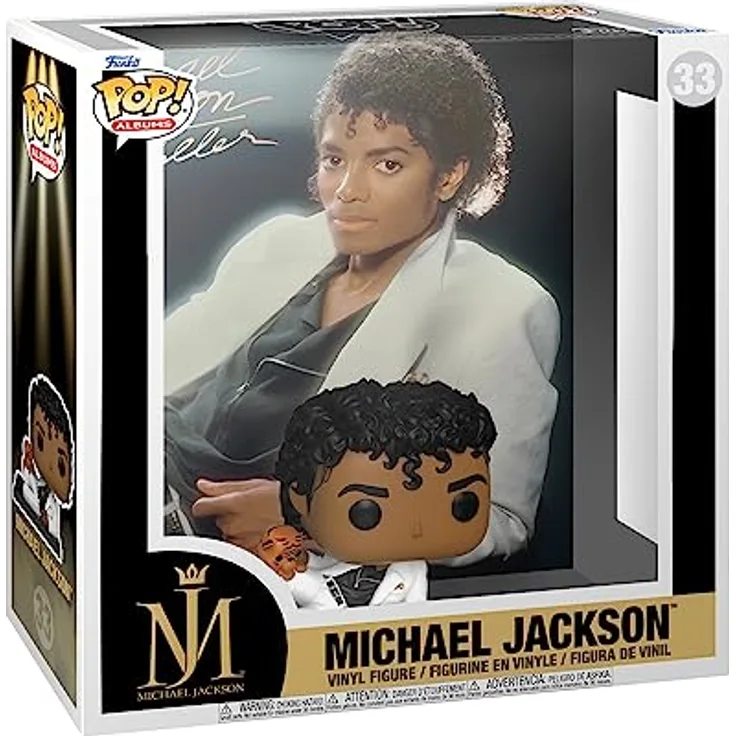 Funko Pop! Albums: Michael Jackson - MJ - Thriller - Vinyl-Sammelfigur - Geschenkidee - Offizielle Handelswaren - Spielzeug Für Kinder und Erwachsene - Modellfigur Für Sammler und Display