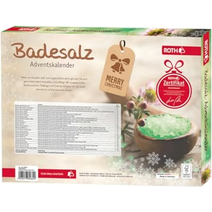 Roth Adventskalender Badesalz, mit Meersalz und Entspannungsbuch, für Erwachsene – Bild 9