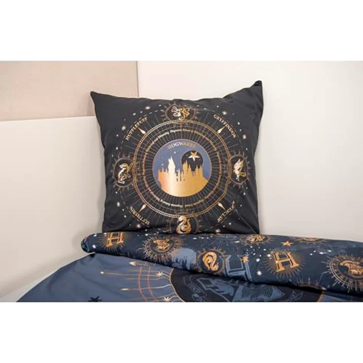 Herding Bettwäsche Harry Potter, Kopfkissenbezug 80 x 80 cm mit Wende-Motiv, Bettbezug 135 x 200 cm, Mit Knopfleiste, 100% Baumwolle/Renforcé – Bild 5