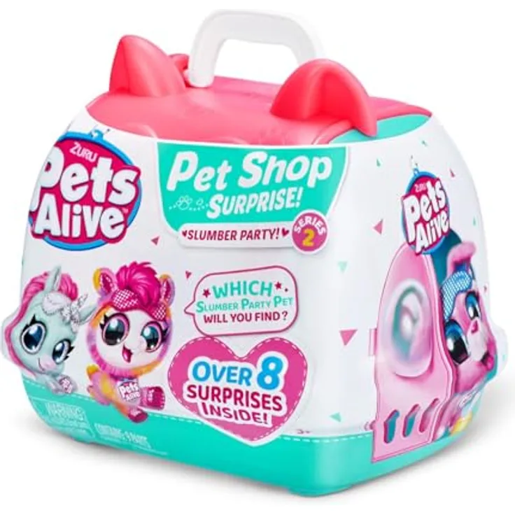 ZURU Pets Alive 9532 - Spielset Tierhandlung Serie 2 Pyjamaparty, mit Überraschungshaustieren, geeignet ab 3 Jahren