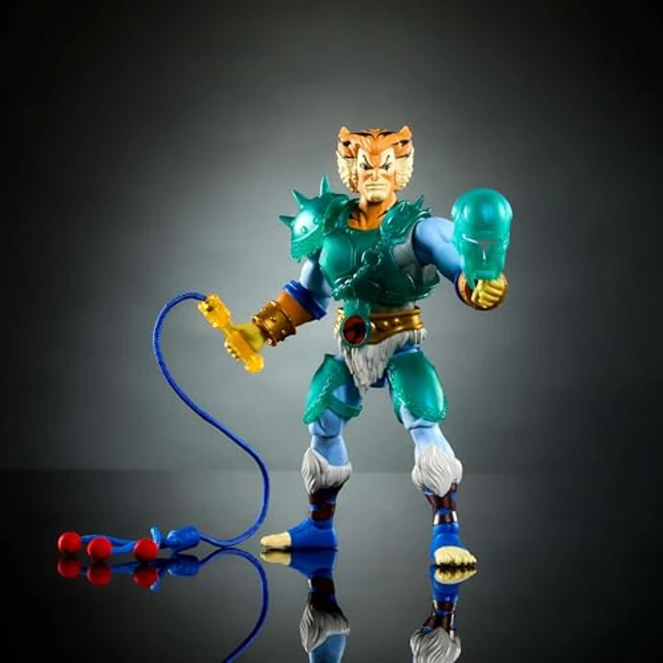 Masters of the Universe Tygra Actionfigur, 14 cm, beweglich, abnehmbare Rüstung, Bolo-Zubehör und Mini-Comic, Crossover mit ThunderCats, JFW96 – Bild 3