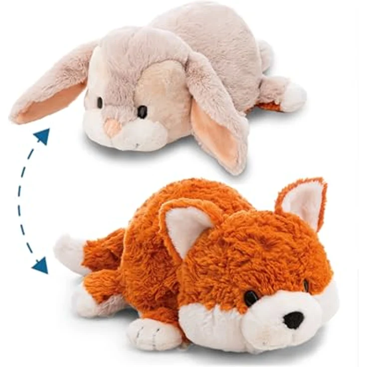 NICI Twistimals Plüsch Hase & Fuchs 2in1, wendbares Kuscheltier in orange, 25cm – Bild 1