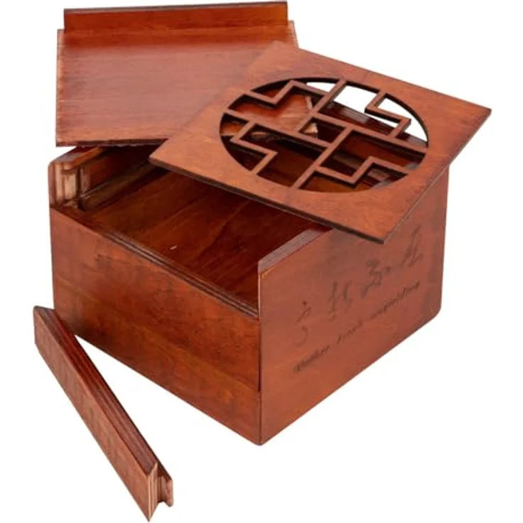 Philos 5533 - Secret Box Forest, Holzbox mit geheimem Fach, 110 x 110 x 75 mm, Brettspiel – Bild 3