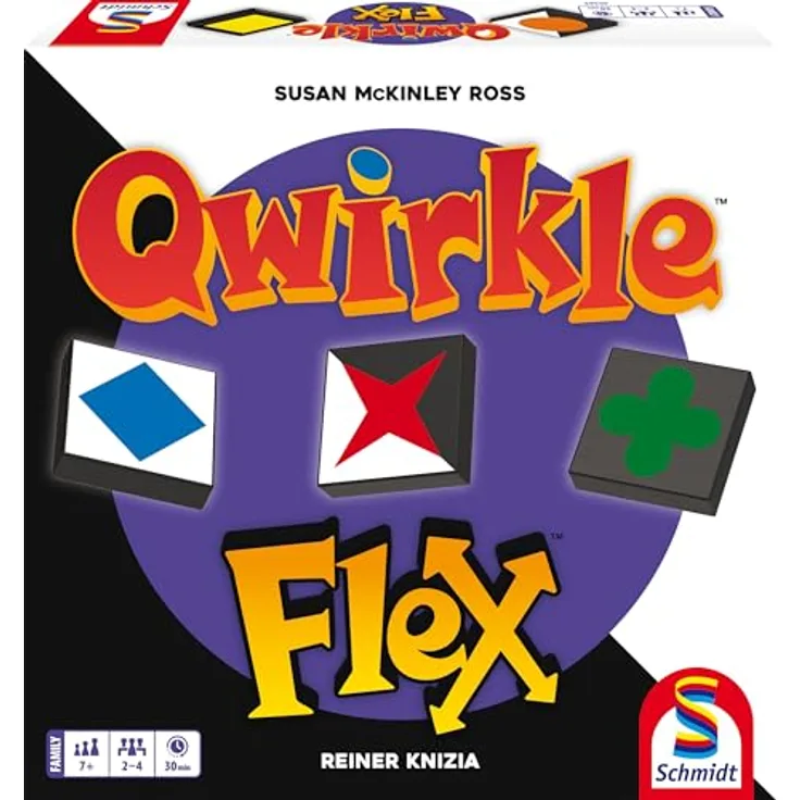 Schmidt Spiele Qwirkle Flex, Legespiel mit neuen Hintergrundvariationen, für 2-4 Spieler ab 7 Jahren, Spieldauer ca. 30 Minuten