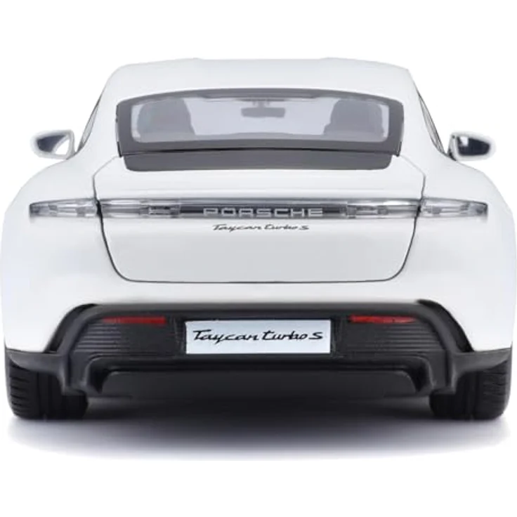 Bburago Porsche Taycan: Modellauto im Maßstab 1:24, Türen beweglich, 20 cm, weiß (18-21098) – Bild 6