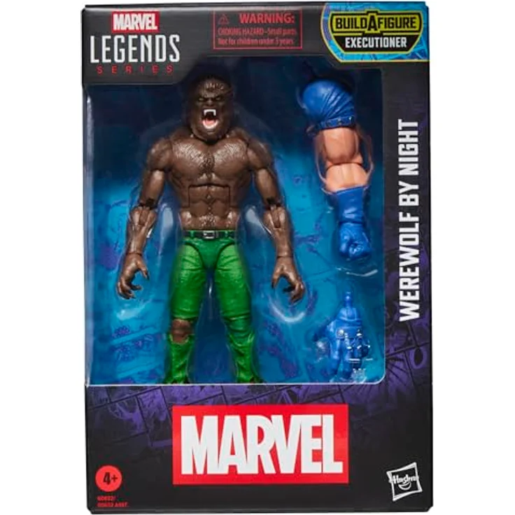 Marvel Press Marvel Legends Series Werewolf by Night Action-Figur, 15 cm, mit 2 Build-A-Figure Elementen und über 20 Bewegungspunkten – Bild 1