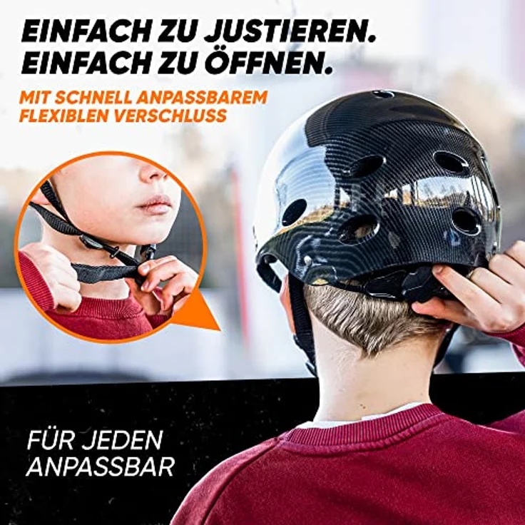 Apollo Skaterhelm Herren, Damen und Kinder | Kinderfahrradhelm | Verstellbar | Skateboard, Scooter, BMX Helm Kinder mit Drehrad-Anpassung | für Jungen und Mädchen | Verschiedene Größen und Farben – Bild 4