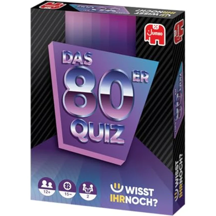 Jumbo Wisst Ihr Noch? Das 80er Quiz, Nostalgisches Fragespiel mit 200 Fragen zu Musik, TV & Kult, für 2 Spieler, geeignet ab 12 Jahren – Bild 3