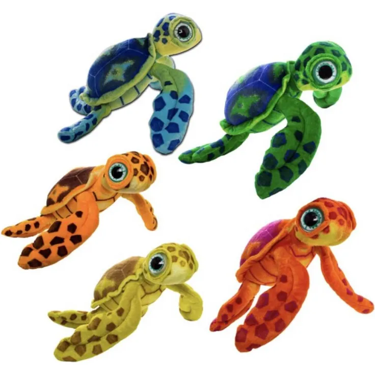 Tinisu Bunte Schildkröte, 23 cm Plüschtier aus hochwertigem, weichem Stoff