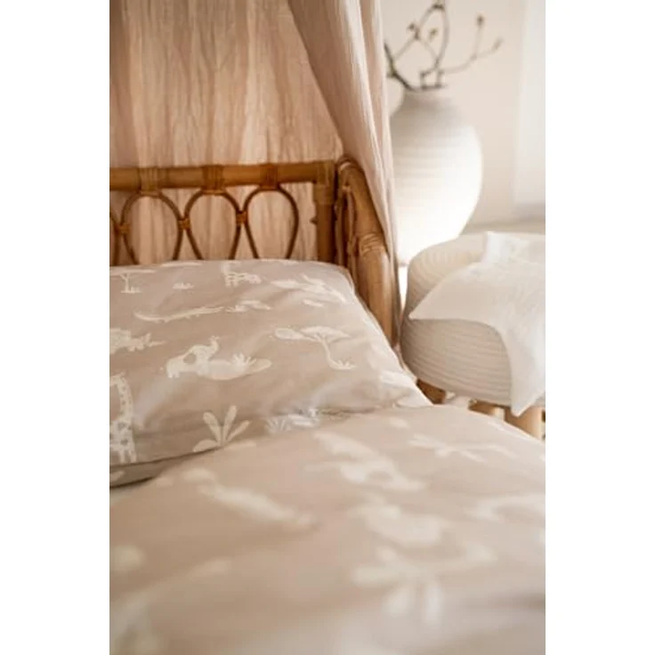 Julius Zöllner Bettwäsche Organic Jungle Dream, Kinderbettwäsche Set 100x135 cm und 40x60 cm, schadstoffgeprüft nach OEKO-TEX, hautfreundlich und atmungsaktiv – Bild 4