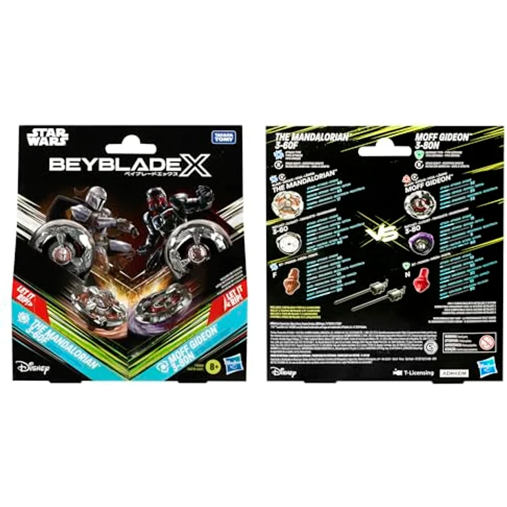 Beyblade X und Star Wars Collab The Mandalorian 3-60F vs. Moff Gideon 3-80N, Sammelfigur für 8 Jahre und älter – Bild 4