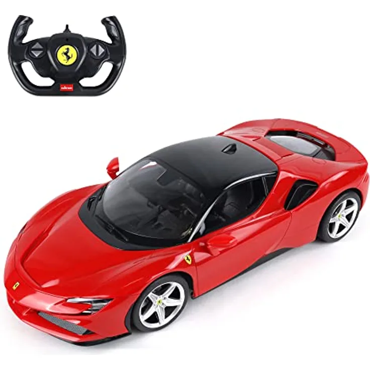 TURBO CHALLENGE - Ferrari SF90 Stradale - RC Prestige - 095615 - Ferngesteuertes Auto - Schwarz - 1/14 - Batterien Nicht enthalten - Kunststoff - Ab 6 Jahren
