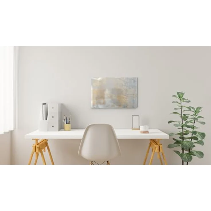 ALLboards Metallische Magnettafel, MetalBoard, abwischbar und 100% magnetisch, GOLDENER BETON – Bild 3