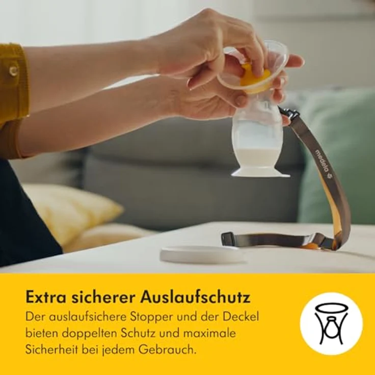 Medela Muttermilch-Auffangbehälter für stillende Mütter, Milch-Auffänger aus Silikon, Milch-Auffänger mit Saugfuß und Deckel zur Aufbewahrung für das tägliche Stillen, 101044201, Transparent – Bild 8