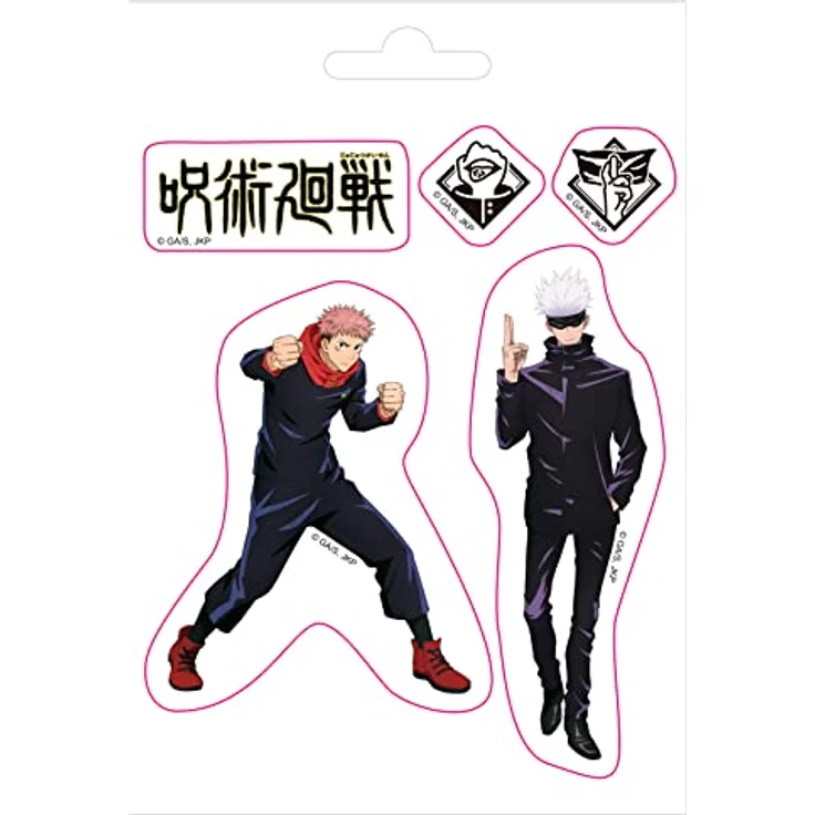 ABYstyle JUJUTSU KAISEN Sticker Set, 2 Bögen mit 16x11 cm, Tokyo Jujutsu High Motive – Bild 3