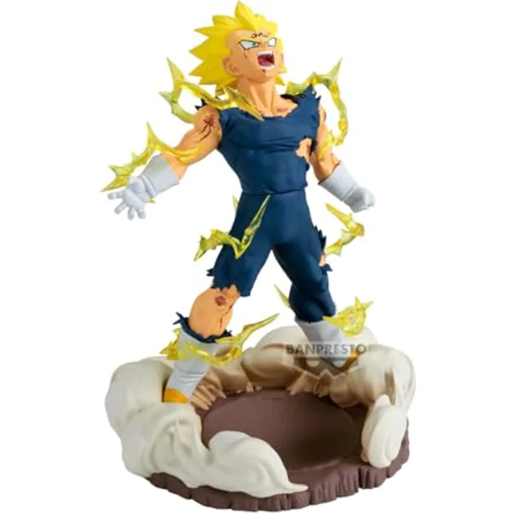 Banpresto Majin Vegeta Dragon Ball Z Actionfigur, 14 cm, PVC, Mehrfarbig, Sammlerfigur mit Basisständer, lizenziertes Produkt