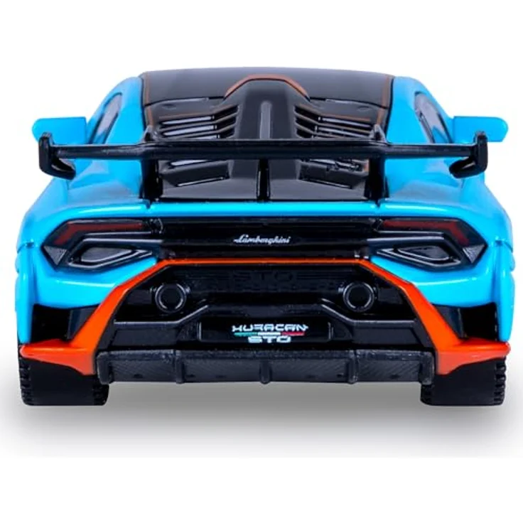 JAMARA 402230 Lamborghini Huracán STO Diecast 1:43, Modellauto mit originalgetreuer Lackierung und öffnenden Türen – Bild 5