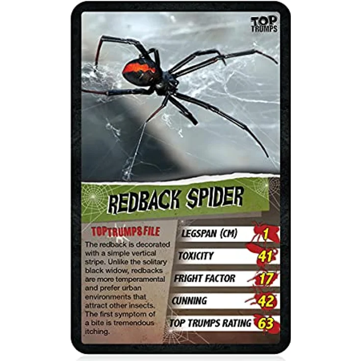 Winning Moves Spiders Top Trumps Kartenspiel, Englisch-Version mit faszinierenden Spinnen-Fakten – Bild 2