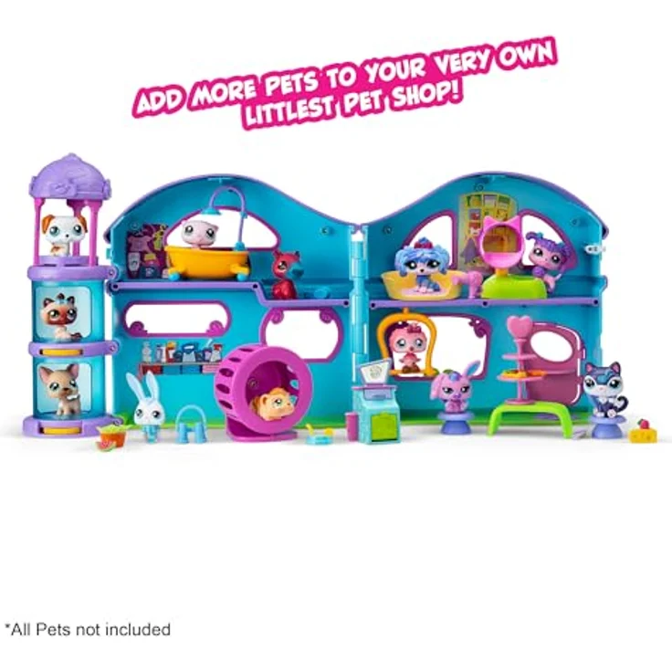 Littlest Pet Shop Spielset LPS Gen 7, mit 2 Haustieren (#116 Hamster, exklusive #115 Capybara) und 20 Zubehörteilen, ab 4 Jahren, tragbar und verstaubar, inkl. Sammelkarte und virtuellem Spielerlebnis – Bild 5