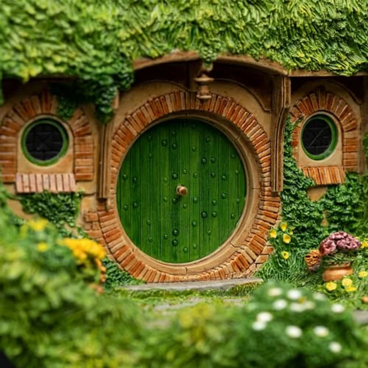 Weta Workshop The Lord of the Rings - Bag End Hobbit Hole Environment, detailreiche Statue aus hochwertigem Resin, 19,3 x 6,9 x 4,5 cm – Bild 2