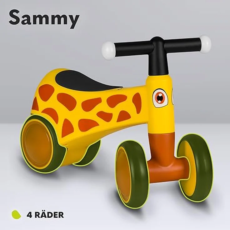 Lionelo Laufrad SAMMY Raddurchmesser: 15 cm Spurbreite vorne: 18,5 cm Radstand hinten: 15 cm Zoll, leuchtende Lenkergriffe, ergonomisches Design, zum Erlernen des Fahren, rosa Panther-Farbe - Preisvergleich – Bild 3