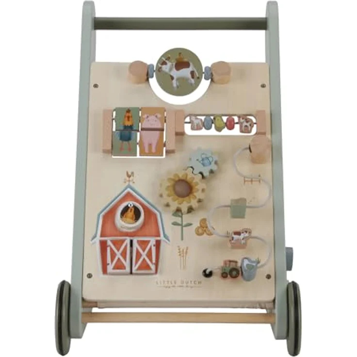 Little Dutch 7132 FSC Holz Activity Laufwagen - Little Farm grün – Bild 2