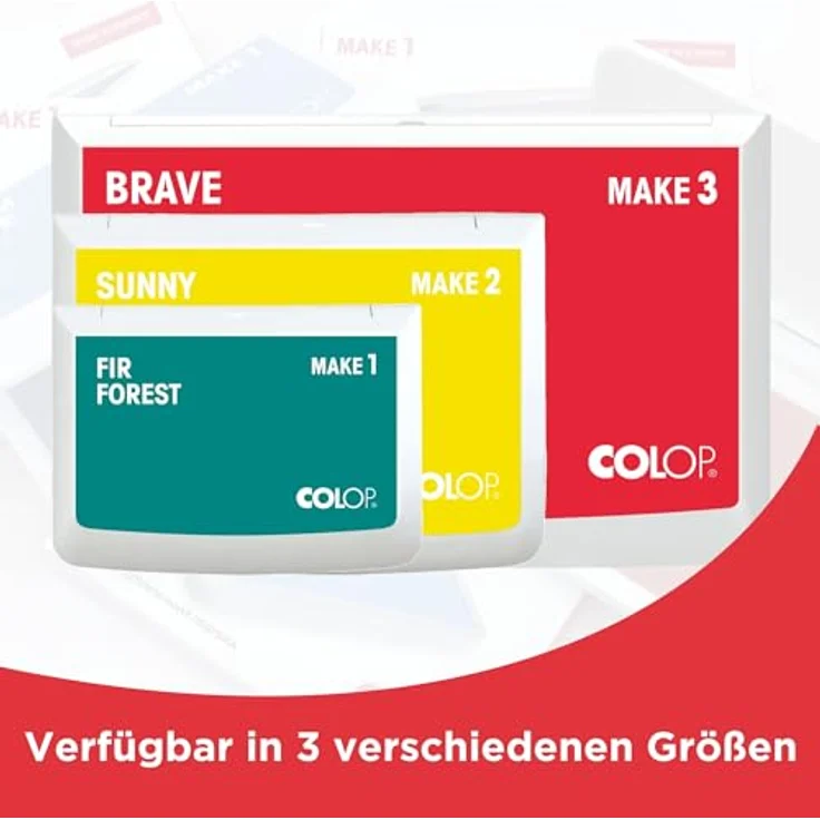 COLOP Stempel Make 1, 10,1 cm x 7,5 cm, Stempelfläche ca. 9,0 x 5,3 cm, auf Wasserbasis, blau – Bild 6