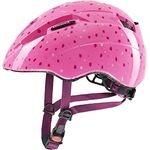 uvex kid 2 - leichter Fahrradhelm für Kinder - individuelle Größenanpassung - erweiterbar mit LED-Licht - pink confetti - 46-52 cm