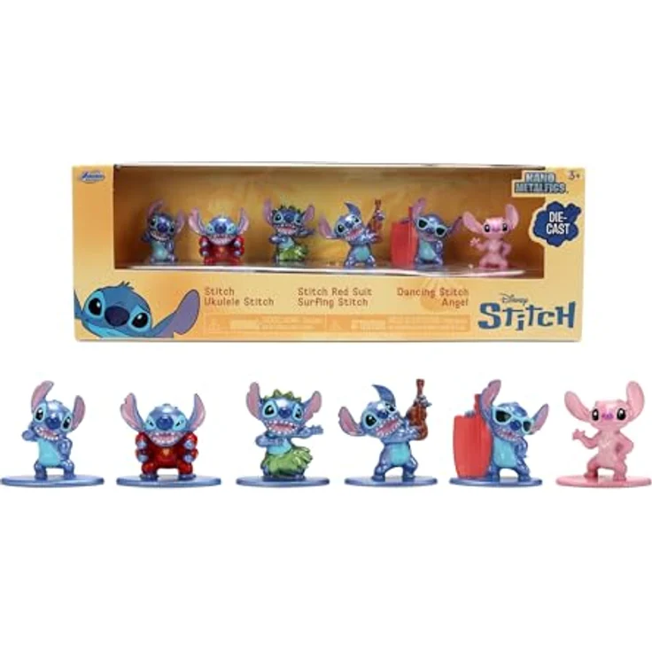 Jada Stitch Set, 6 mehrfarbige Metallfiguren, je 4 cm, für Sammler ab 8 Jahren – Bild 1
