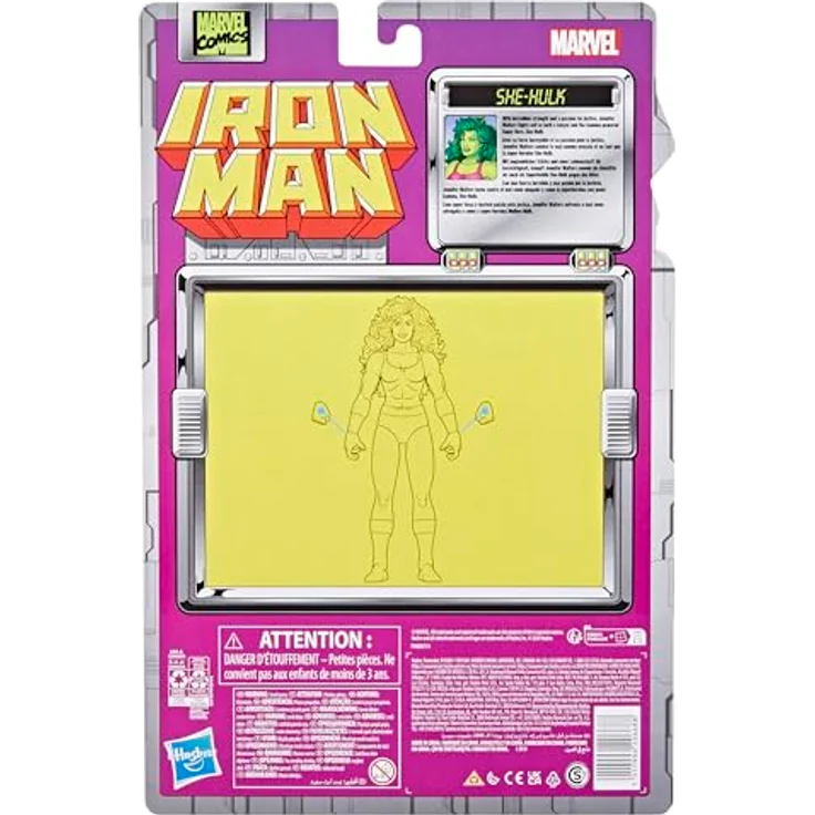 Hasbro Marvel Legends Iron Man She-Hulk Actionfigur, 15 cm, vollbeweglich mit 2 austauschbaren Händen – Bild 9
