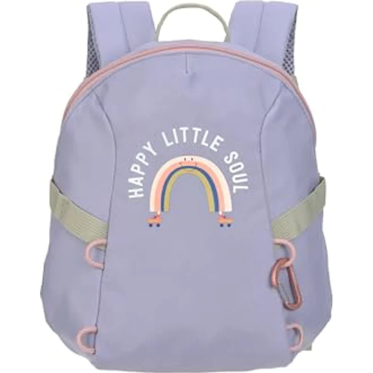 Lässig Rucksack Outdoor klein Rainbow pastel lila, Kindergartenrucksack mit farbenfrohem Design – Bild 1