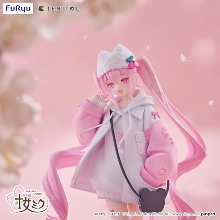 FuRyu Hatsune Miku Tenitol PVC-Statue Sakura Miku im Cool-Style [petit], 19 cm, detailreiche Sammelfigur mit frühlingshaftem Kirschblüten-Motiv – Bild 7