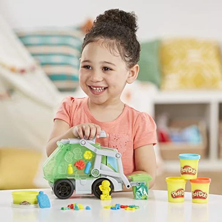 Play-Doh Wheels 2-in-1 Müllabfuhr mit Müllknete und 3 Dosen, Multi – Bild 4
