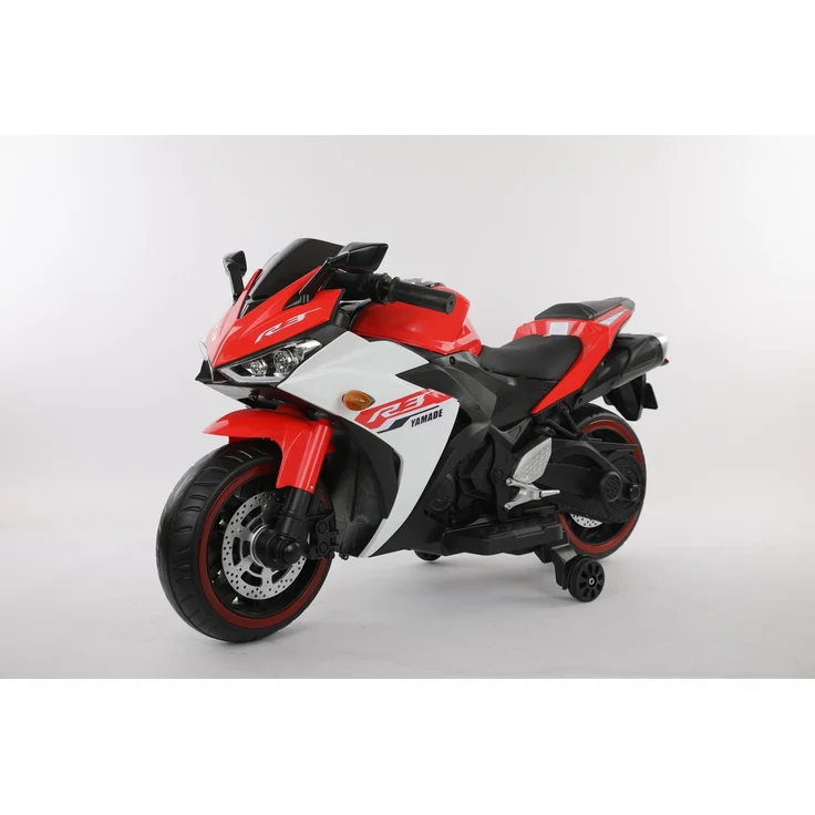 BoGi R3 Sportbike Elektro-Kindermotorrad 12V mit Stützrädern, LED-Licht und Sound, erhältlich in Rot, Blau und Weiß
