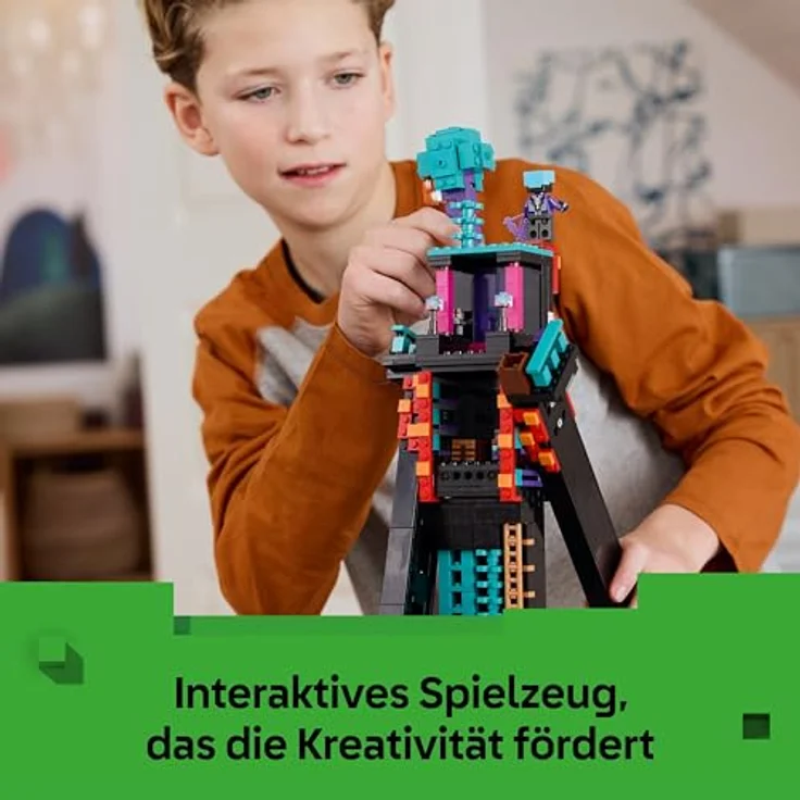 LEGO Minecraft 21279 Der Enderman-Turm, Modularer Bausatz mit 4 Figuren, 867 Teile, Mehrfarbig – Bild 5