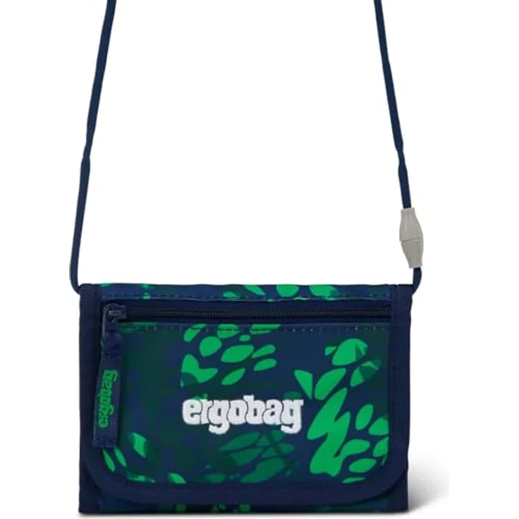 ergobag Brustbeutel Geldbeutel, Mini Portemonnaie mit Kleingeldfach und Sichtfenster, verstellbare Umhängeschlaufe, recycelte Materialien – Bild 1