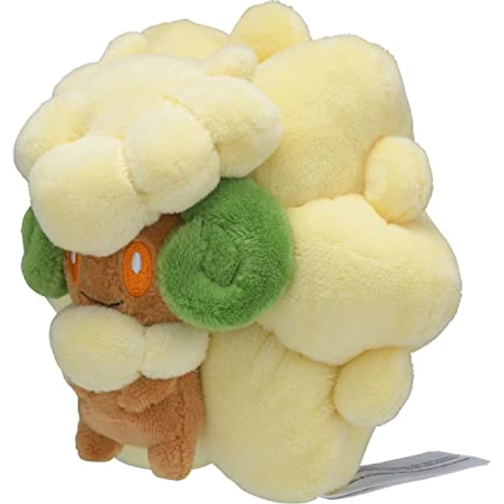 Tinisu Pokémon Elfun Kuscheltier Whimsicott, 13 cm Plüschtier mit gestickten Details, perfekt zum Kuscheln und Spielen, Teil der Sitting Cuties Kollektion – Bild 1