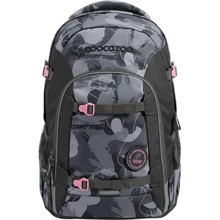 coocazoo JOKER Schulrucksack, 25 Liter, leichtes Design, mit EASY GROW SYSTEM, recycelte Materialien, inklusive Patch und Style-Sets
