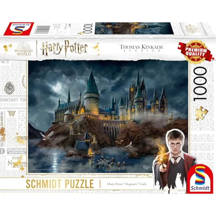 Schmidt Spiele 58577 Thomas Kinkade, Wizarding World, Harry Potter, Hogwarts Castle, 1000 Teile Puzzle