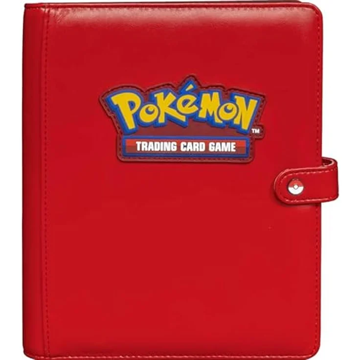 Ultra Pro PKM Premium Snap Binder Red, 4-Pocket Ordner für Pokémon mit hochwertigem Kunstledereinband, speichert bis zu 160 Karten – Bild 5