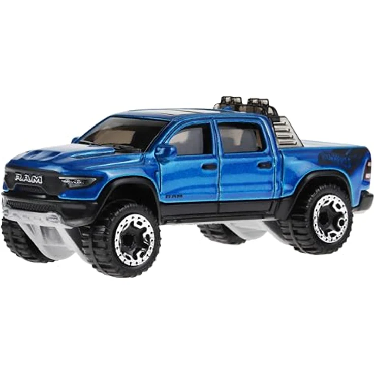 Hot Wheels Spielzeugtrucks 10er-Set, im Maßstab 1:64, Die-Cast Stunt, Utility und Racing-Fahrzeuge, moderne und retro Modelle, HYM97 – Bild 5