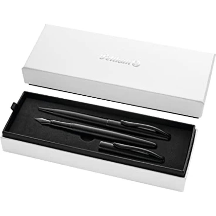 Pelikan Füllhalter Jazz® Noble Elegance, carbon schwarz, (Set), mit Kugelschreiber – Bild 2