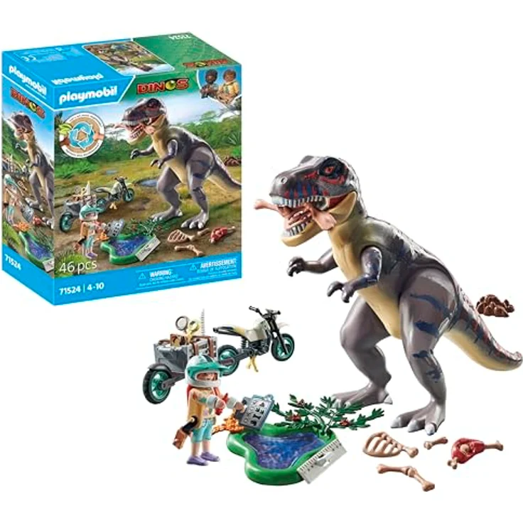 Playmobil® Konstruktions-Spielset T-Rex-Spurensuche (71524), Dinos, (46 St), Made in Europe – Bild 2