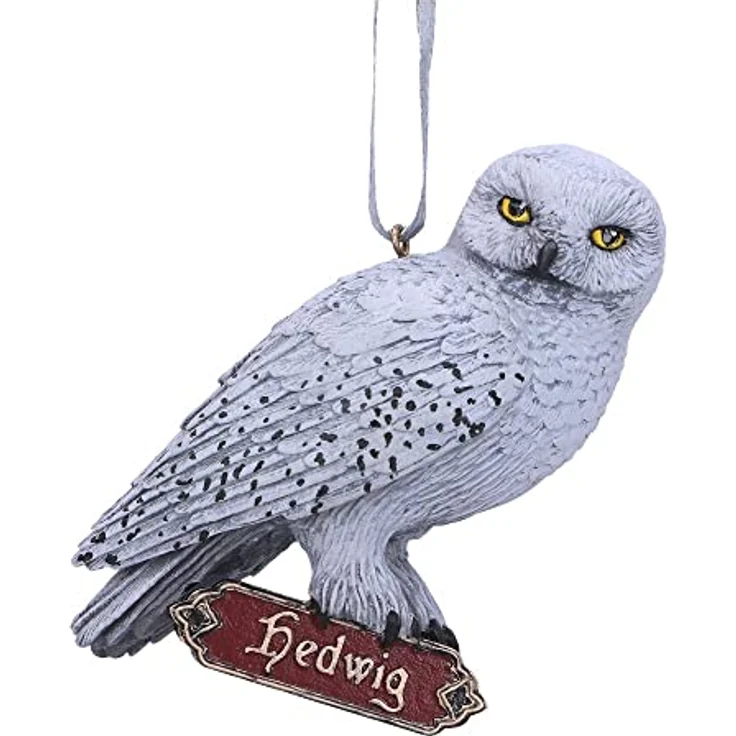Nemesis Now Harry Potter Christbaumanhänger Hedwig, handgemalt aus feinstem Harz, Sammelfigur in Geschenkverpackung (6) – Bild 1
