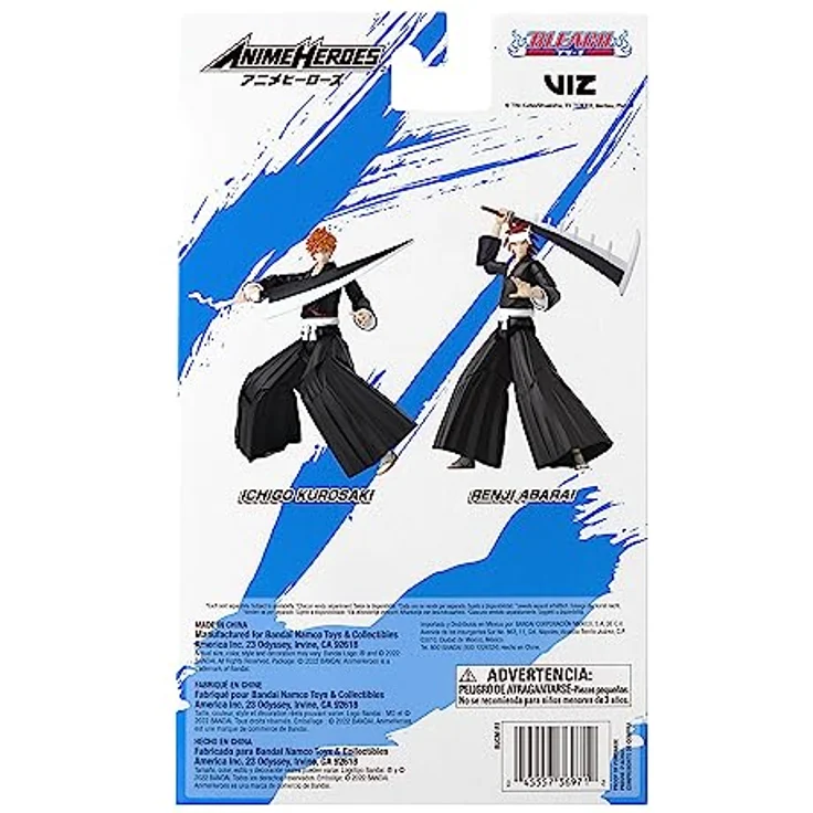 BANDAI Anime Heroes Bleach Figur 17 cm Kurosaki Ichigo, detailreiche Actionfigur mit 16 Gelenkpunkten und Zubehörteilen – Bild 4