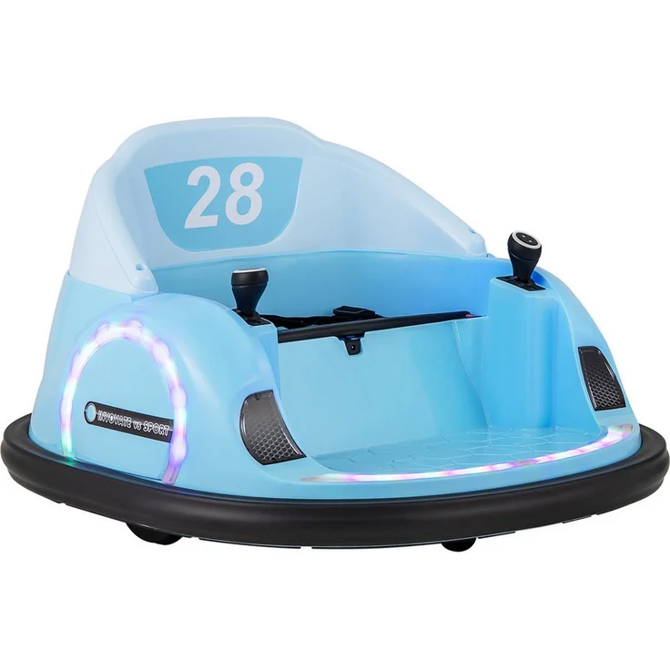 COSTWAY Elektro-Kinderauto, Kinder Autoscooter mit USB und AUX-Anschluss, 25 kg Belastbarkeit, Blau