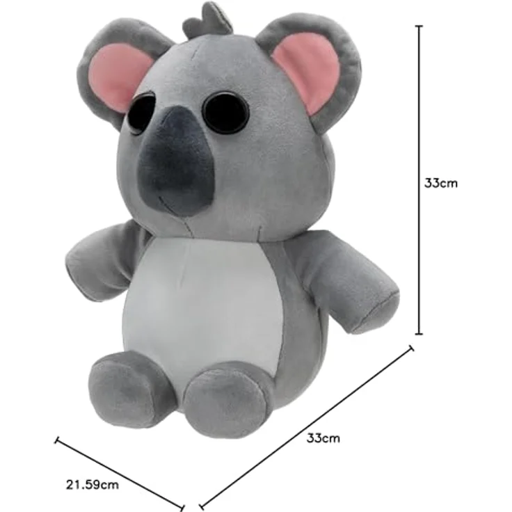 Jazwares Adopt Me! Plüschfigur Koala 20 cm, Sammelfigur mit exklusivem Virtual Item Code – Bild 5