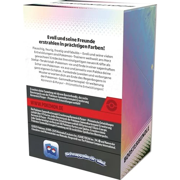Pokémon Boosterbundle Karmesin & Purpur – Prismatische Entwicklungen (6 Boosterpacks) – Bild 3