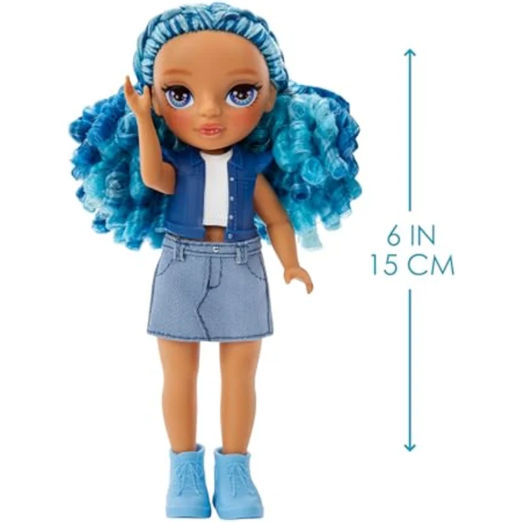 Rainbow High Littles Dolls - Sapphire (Blue) Ankleidepuppe mit passenden Accessoires, langem Haar und süßem Miniatur-Haustier – Bild 3