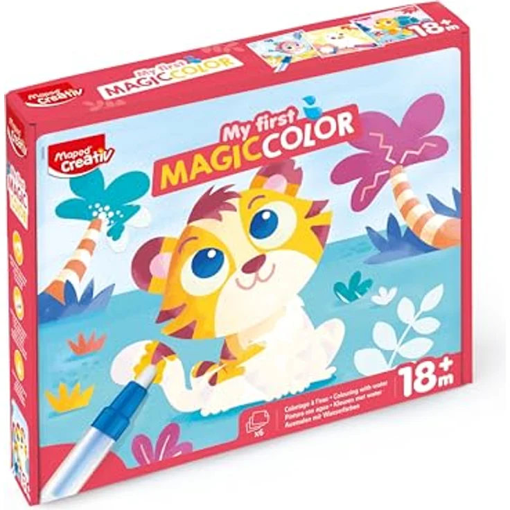 Maped Creativ – My First Magic Color, Malkarten auf Wasser zur Farbentdeckung, unendlich wiederverwendbar, für Feinmotorik & Kreativität, ab 18 Monaten – Bild 2